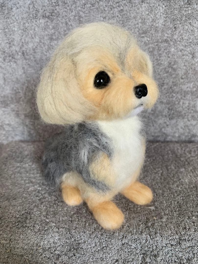 ⭐️kekekeオーダー・羊毛フェルトおすわりミックス犬ちゃん⭐️