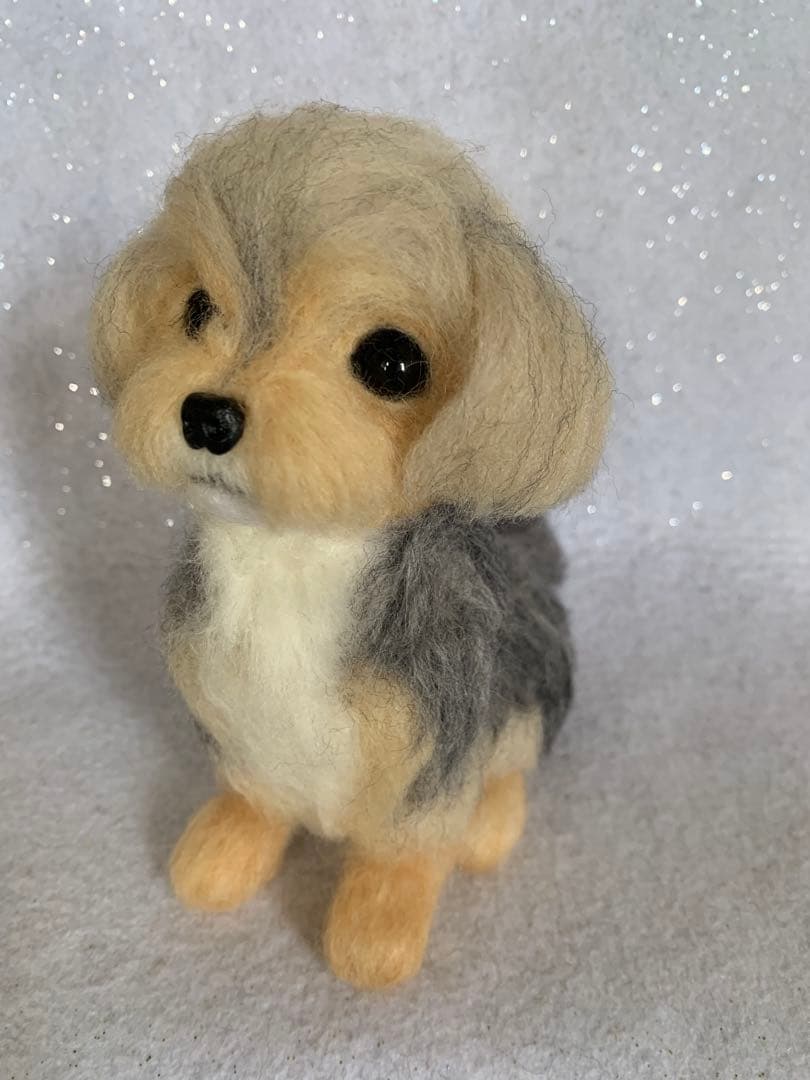 ⭐️kekekeオーダー・羊毛フェルトおすわりミックス犬ちゃん⭐️