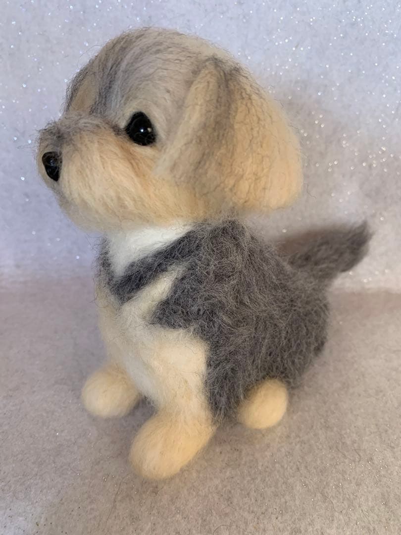 ⭐️kekekeオーダー・羊毛フェルトおすわりミックス犬ちゃん⭐️