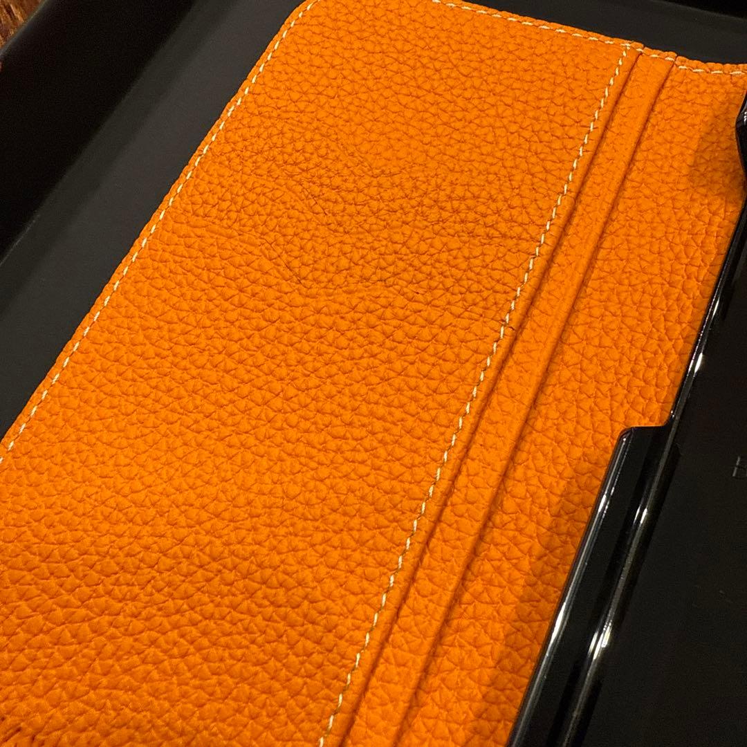 【BONAVENTURA】ネイビー レザー手帳型ケース　iphone16pro