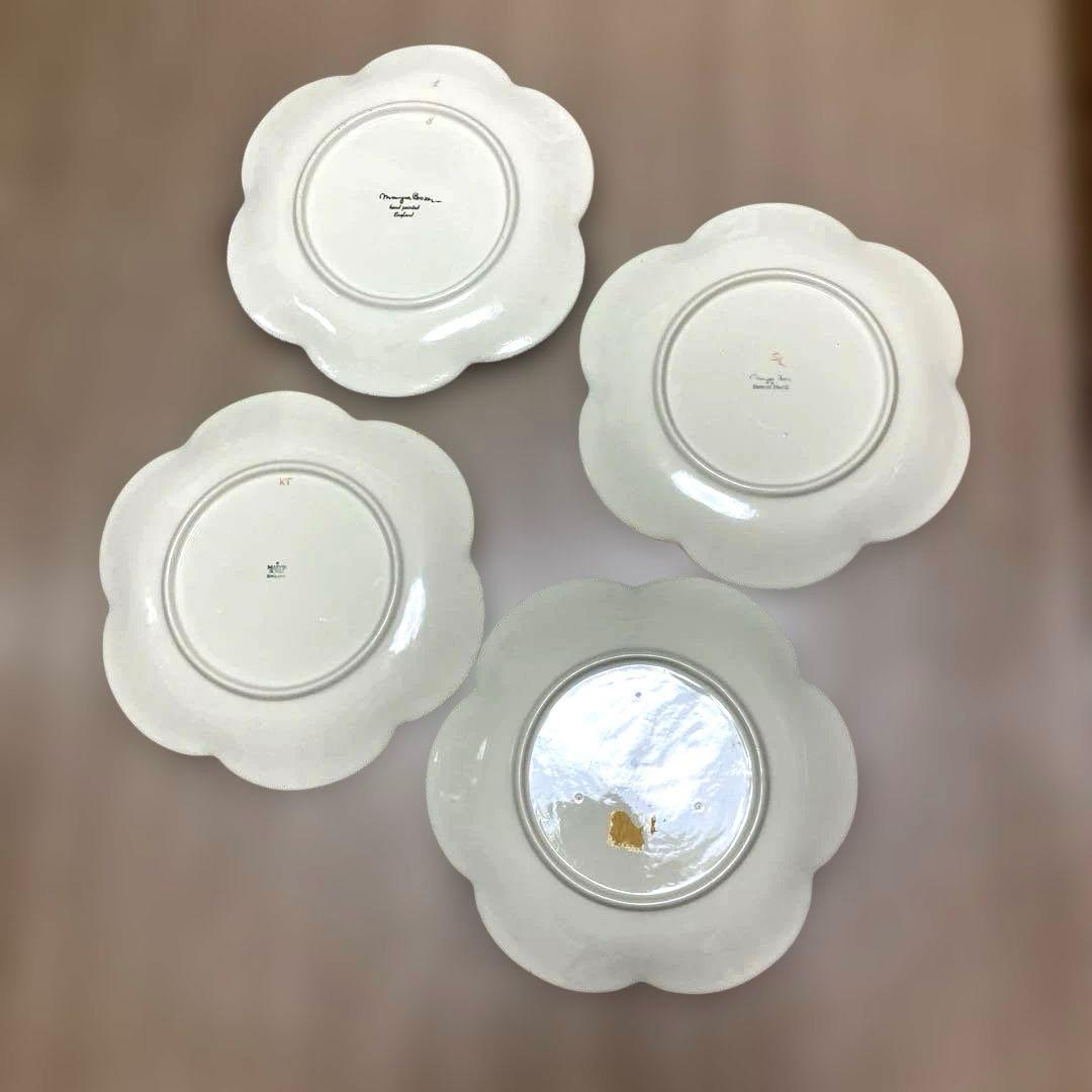 コンランショップで買った4枚の花型皿セット　28cm中型