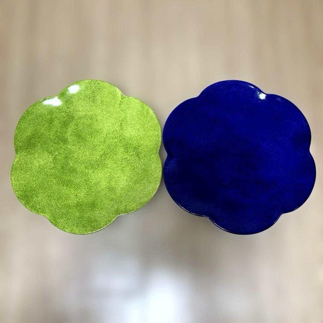 コンランショップで買った4枚の花型皿セット　28cm中型