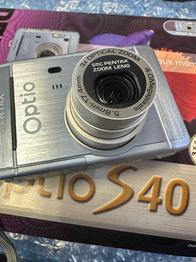 【通電確認済み】PENTAX Optio S40　単三電池式　箱あり