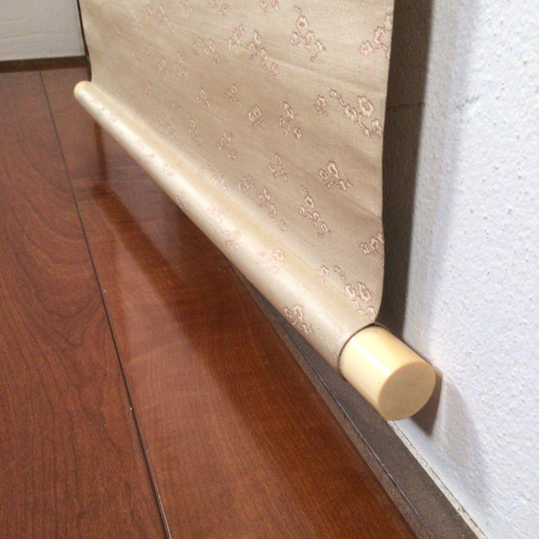 No4218 掛軸　高谷篁圃「朝暾瑞祥図」　着色絹本　二重箱　古画　送料無料