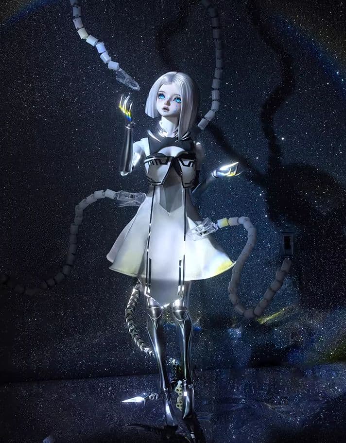 AX521 BJD 1/4 ドール本体 Elsa 球体関節人形 ハンドメイド