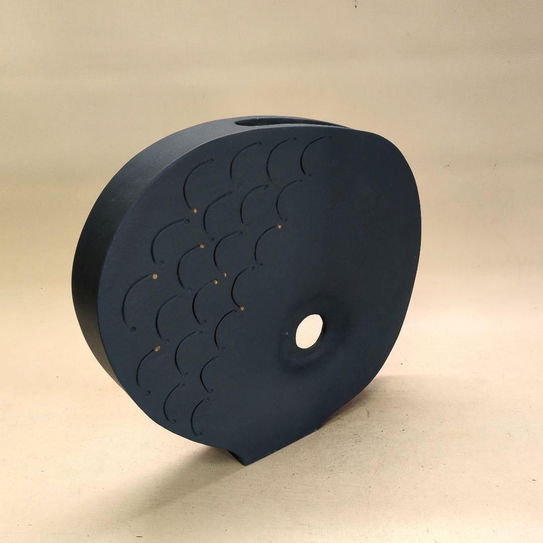 中作自由花　剣山のおまけ付き　清水焼　正明作　池坊好み　池坊花器