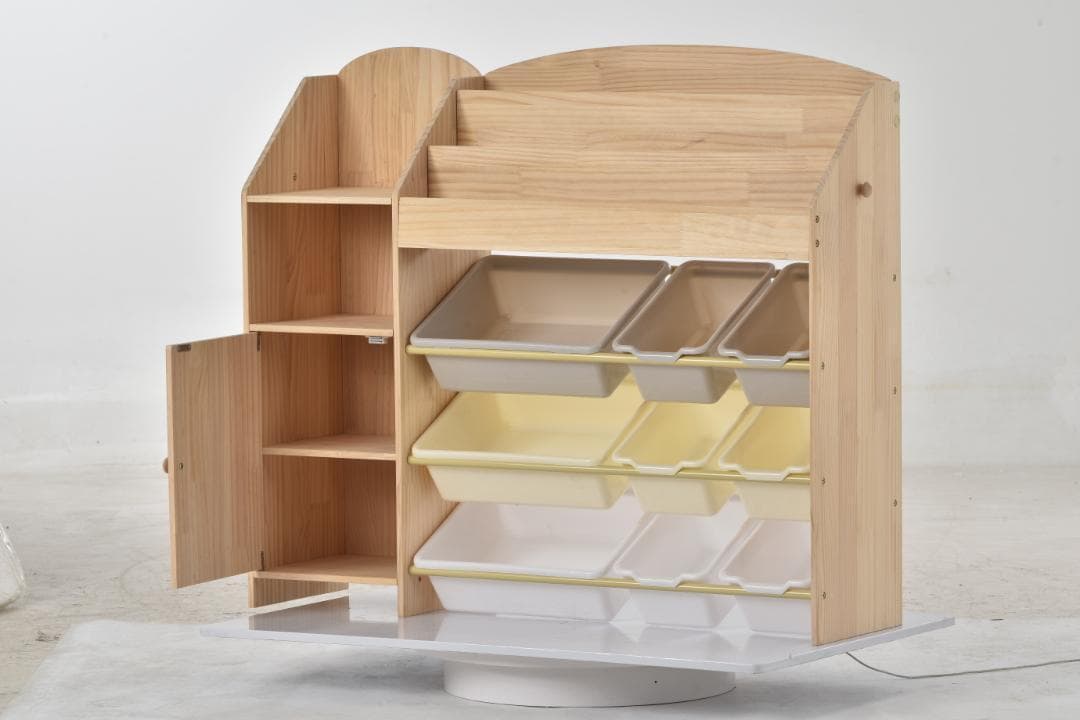 絵本棚　絵本ラック おもちゃ おもち収納 収納 天然木　引き出し　玩具箱　ラック