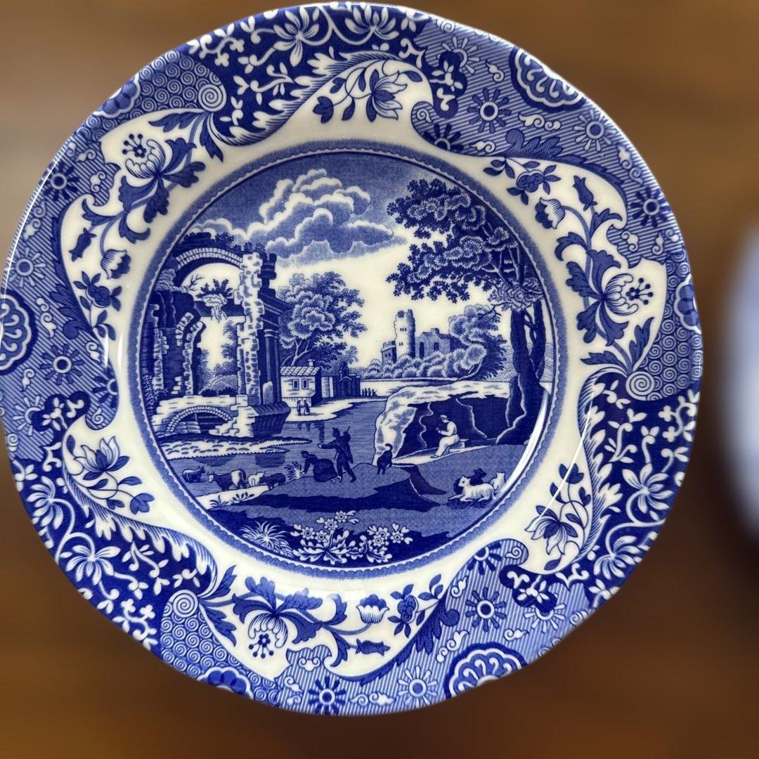 Spode スポードブルーイタリアン カップ&ソーサー、ケーキ皿 食器セット