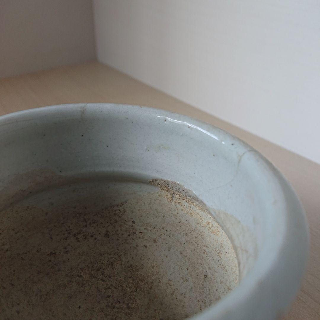 切込焼　香炉　染付山水図