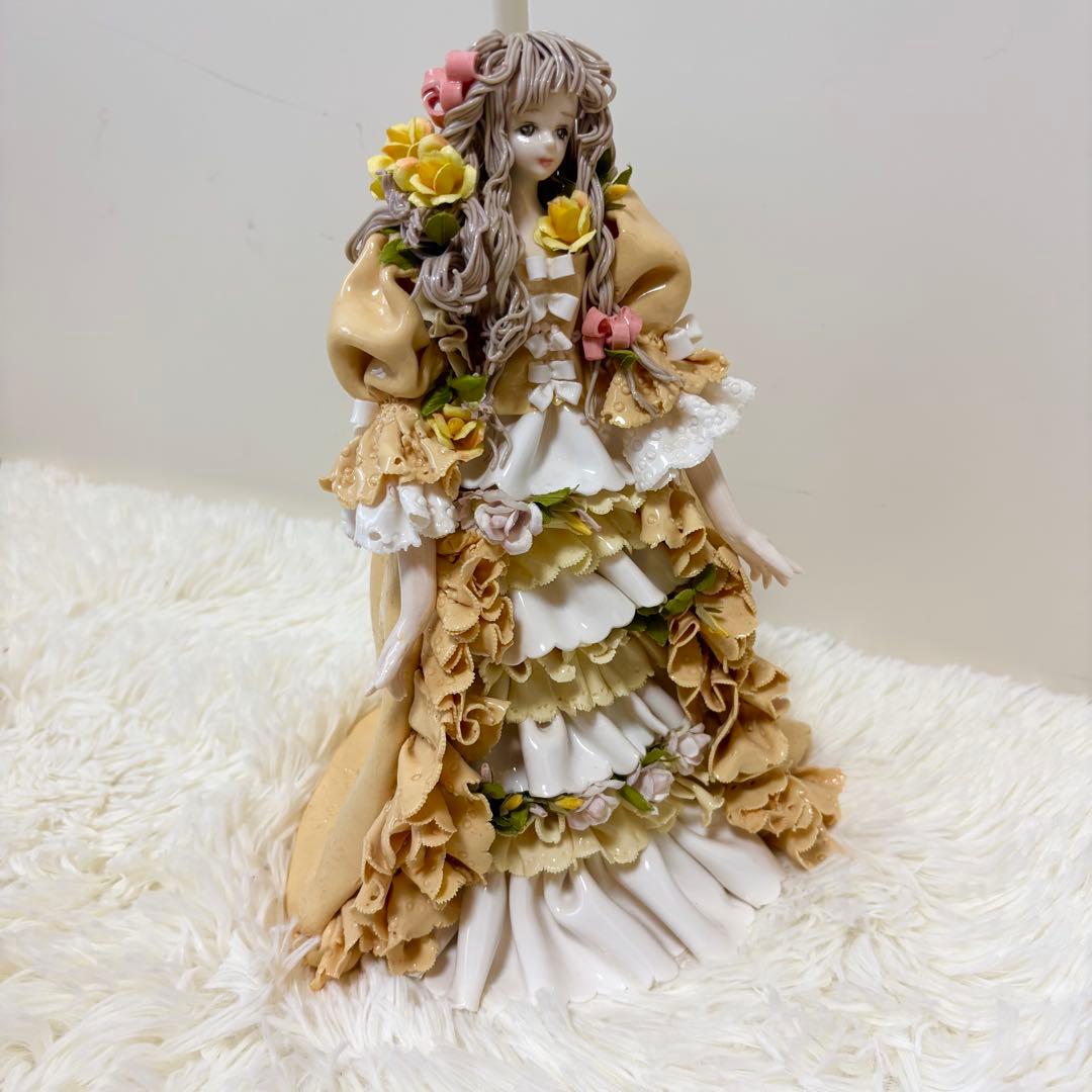 【希少】レースドール ロマンドール 陶器人形 置物 焼き物 ハンドメイド