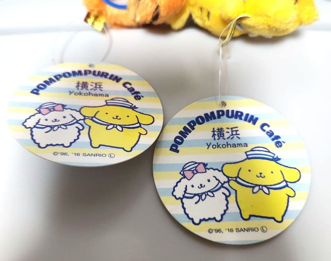 ​【横浜限定・希少】ポムポムプリンカフェ マスコット 2点（スコーン＆ベーグル）