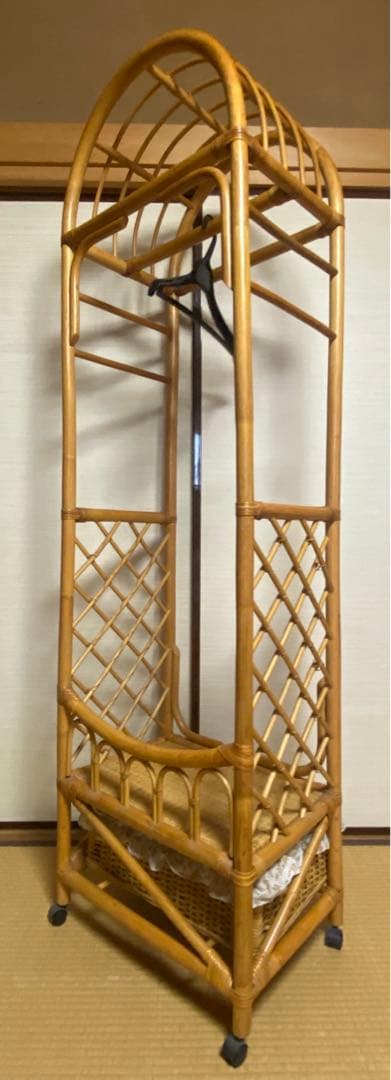 【価格見直し】ラタン 藤 ハンガーラック