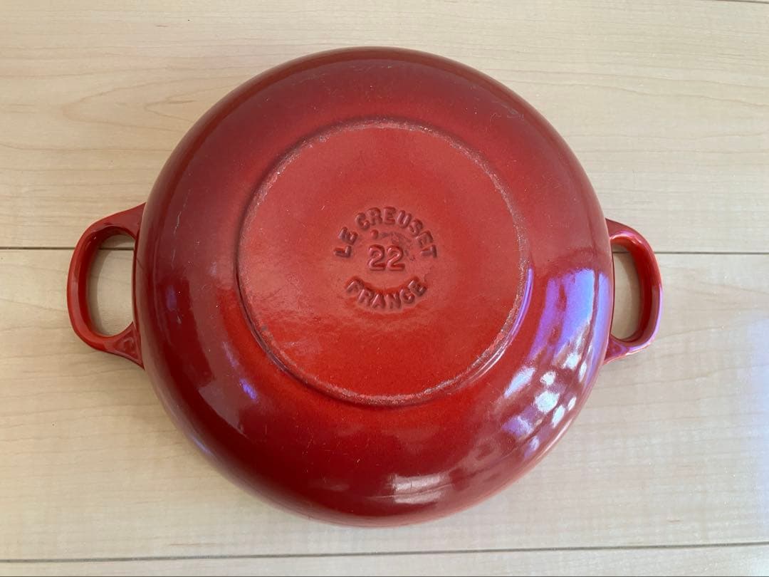 ★ル・クル－ゼ★22cm両手鍋 赤