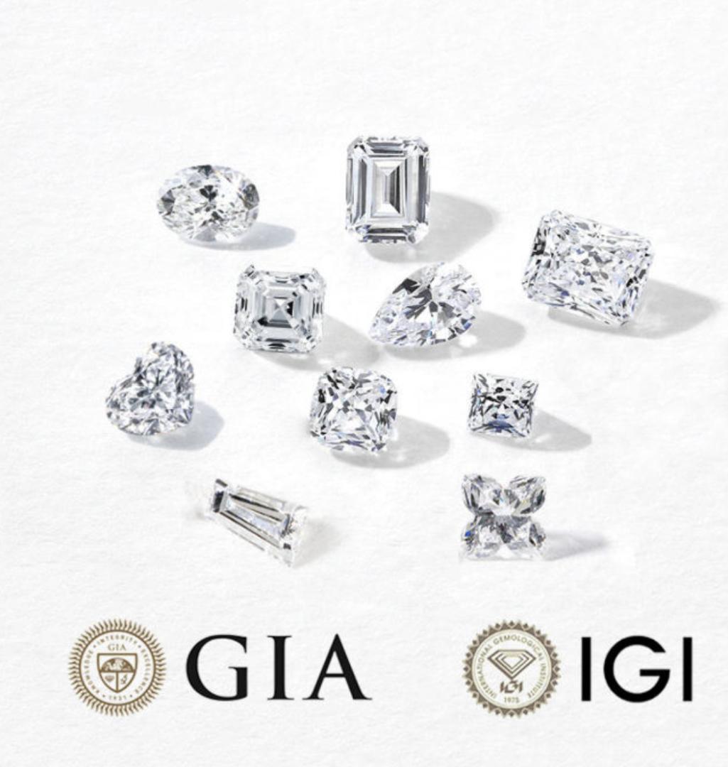 【IGI鑑定書付】　人工ダイヤモンド　ラボグロウン　0.003ct~20ct