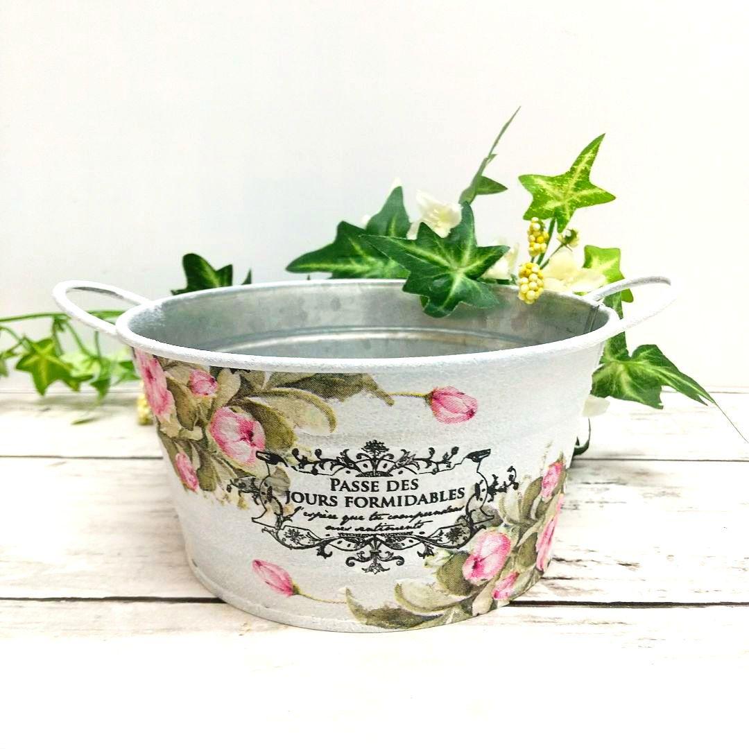 デコパージュꔛ‬ꕤ ガーデン雑貨 *リク缶*リメ鉢*鉢カバー *小物入れ *薔薇
