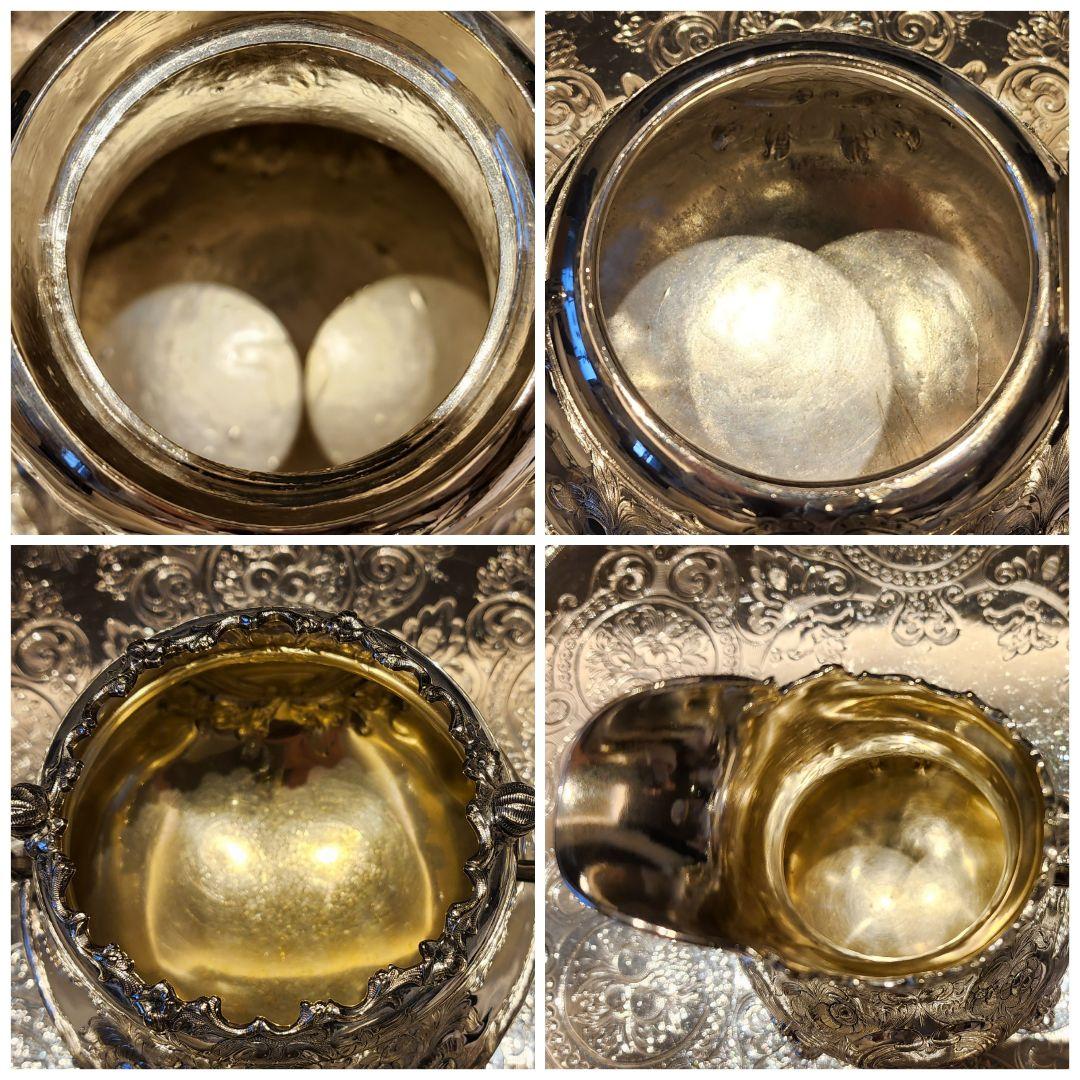 追加画像 純銀P 19 ティーセット 4点 ポット  シルバー アンティーク