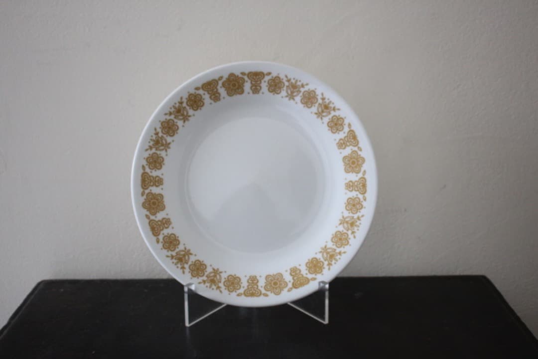 コーニング社　オールドコレール　バタフライゴールド　６点セット　ペア