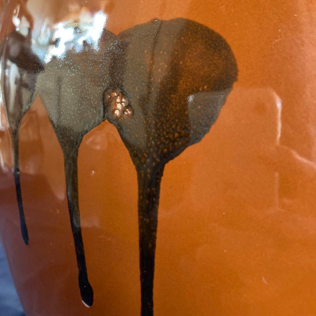 美品 希少 大きい8号 久松 かめ 常滑焼◆丸壺　蓋付　陶器　保存容器　漬物容器