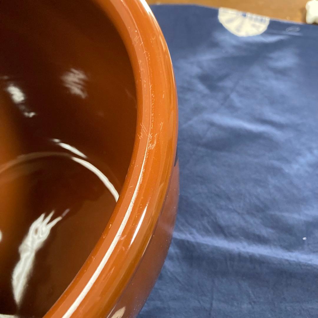 美品 希少 大きい8号 久松 かめ 常滑焼◆丸壺　蓋付　陶器　保存容器　漬物容器
