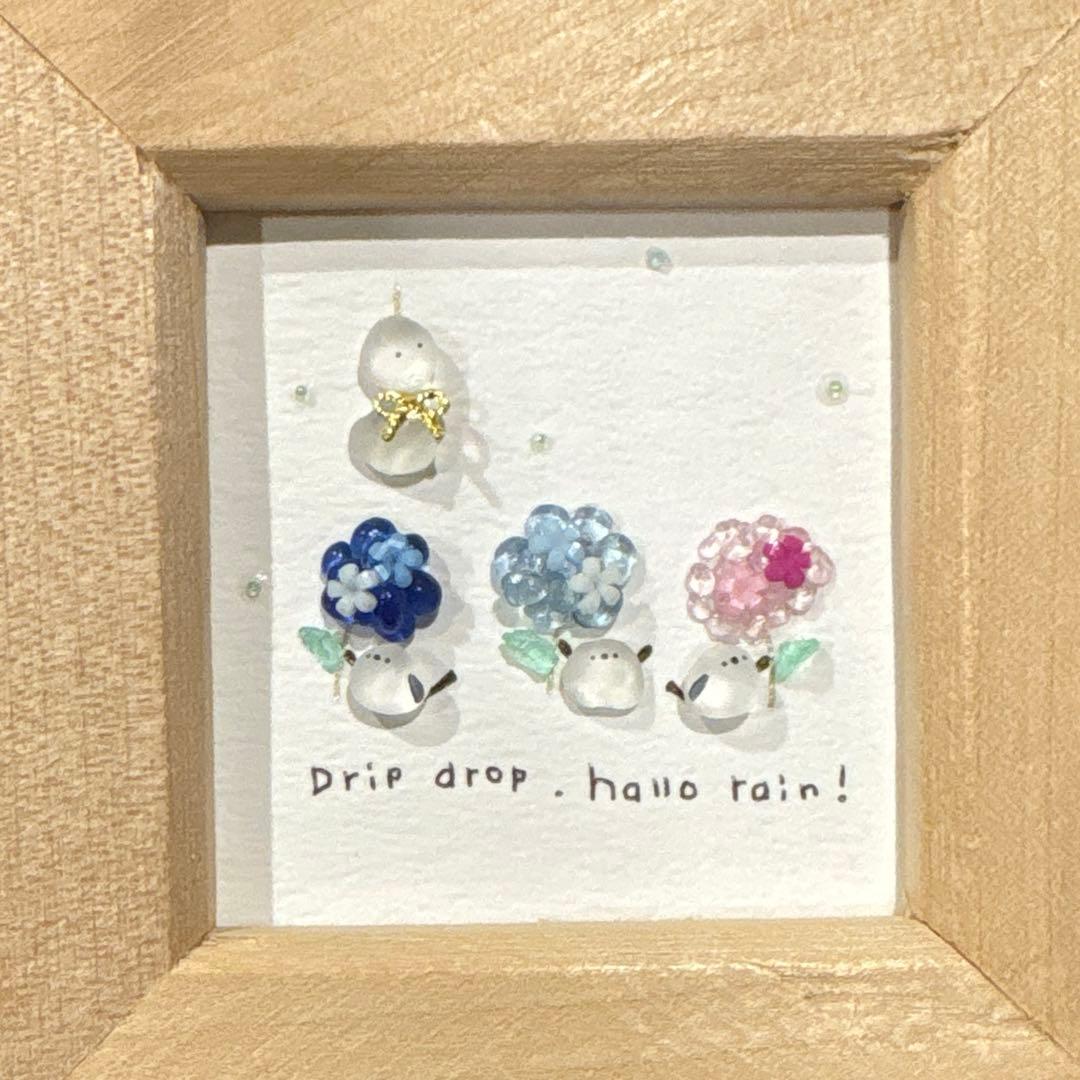 シマエナガの雛人形　。シーグラスアート