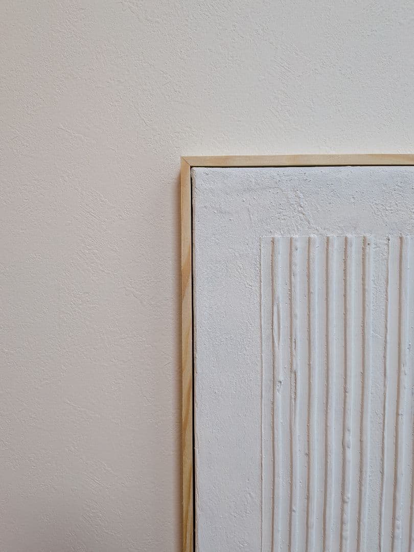 アート 抽象画 27.9cm×35.6cm ホワイト フレーム付き