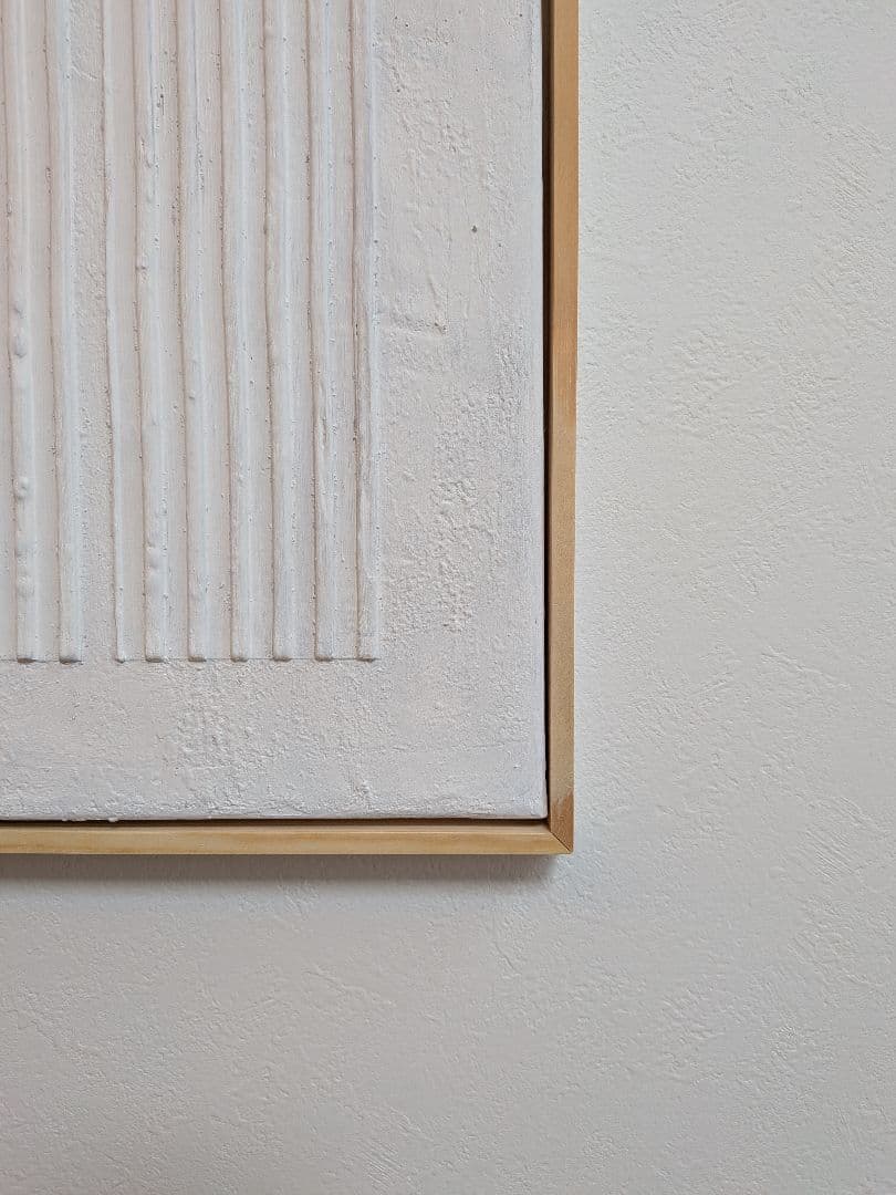 アート 抽象画 27.9cm×35.6cm ホワイト フレーム付き