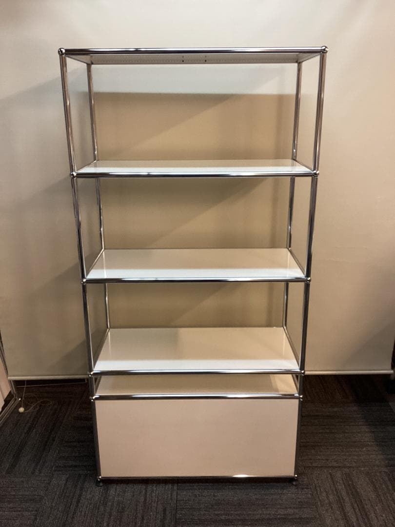 ヘ*ン様 USMハラー オープンキャビネット シェルフ ピュアホワイト　引き出し