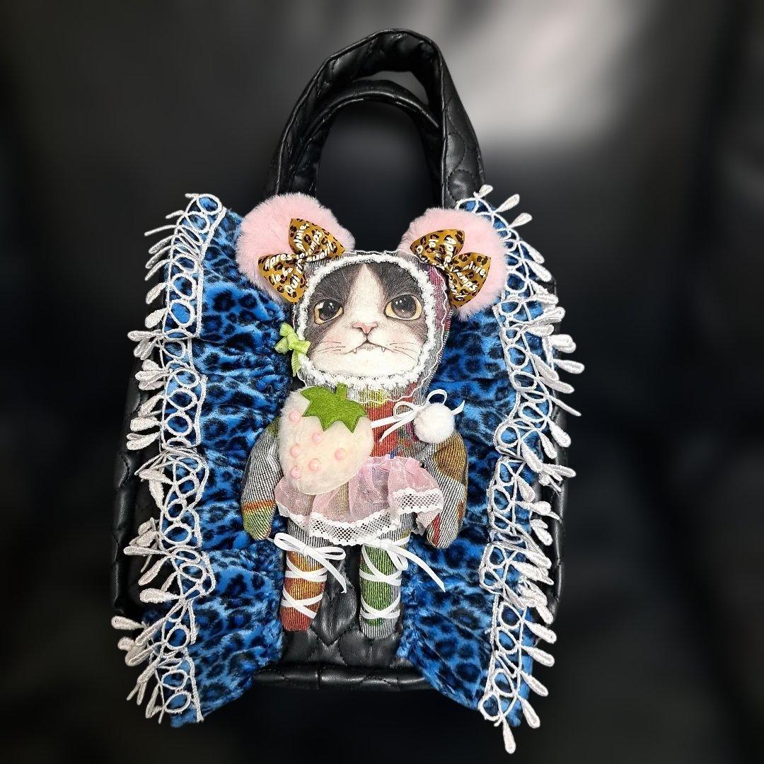 ゆ*ら様 コヤンイサムチョン♥️ジョーズ ブルーヒョウ柄 白いレース ダブルハー