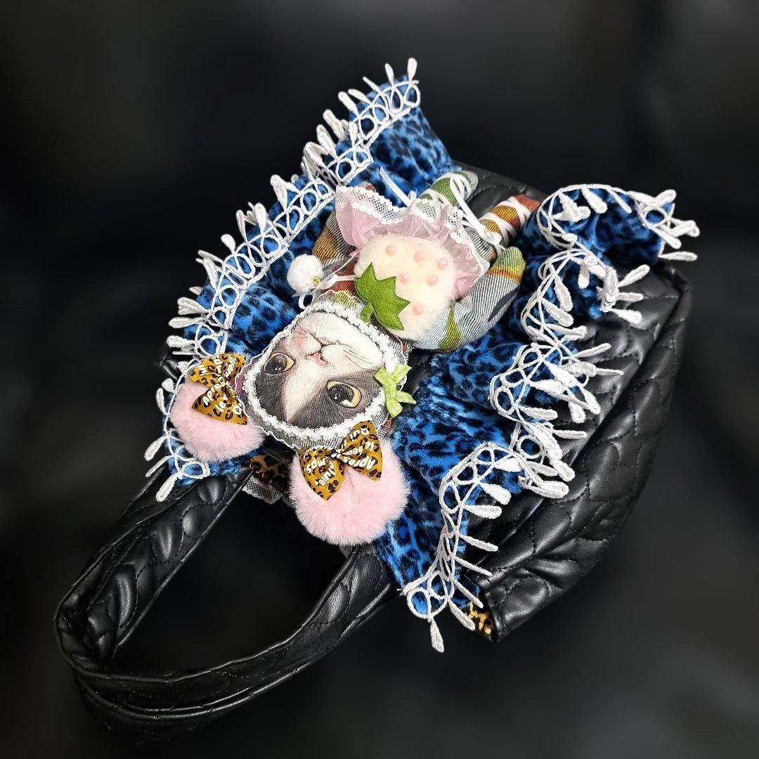 ゆ*ら様 コヤンイサムチョン♥️ジョーズ ブルーヒョウ柄 白いレース ダブルハー