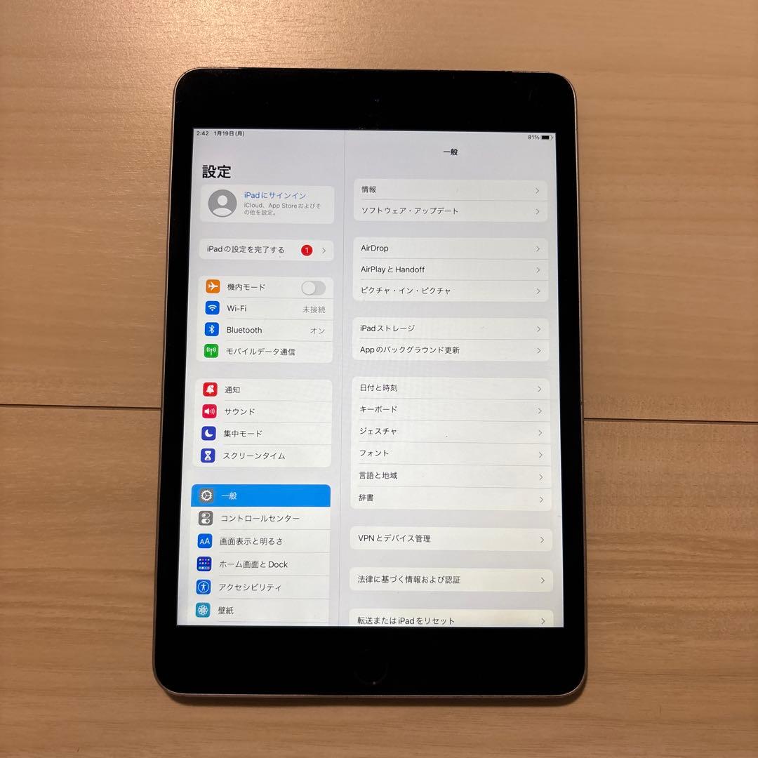iPad mini4スペースグレー 128GB 本体