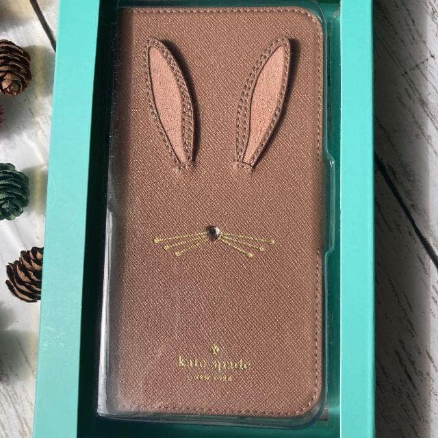 ✨新品✨ケイトスペード /ウサギ／ピンク/iPhoneX/Xs/手帳型ケース