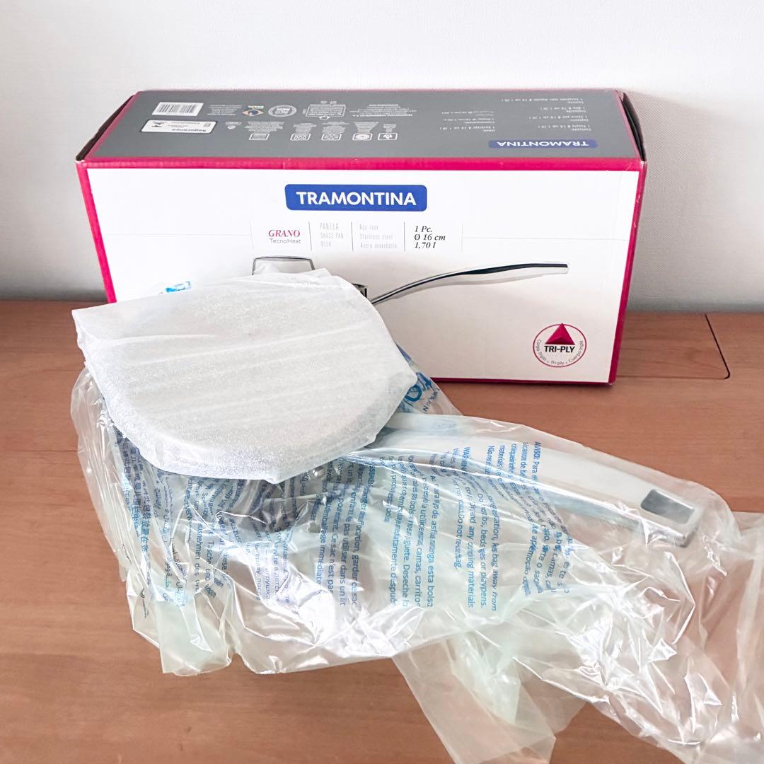 トラモンティーナ グラーノ ソースパン 片手鍋 16cm ステンレス