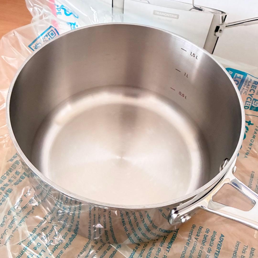 トラモンティーナ グラーノ ソースパン 片手鍋 16cm ステンレス