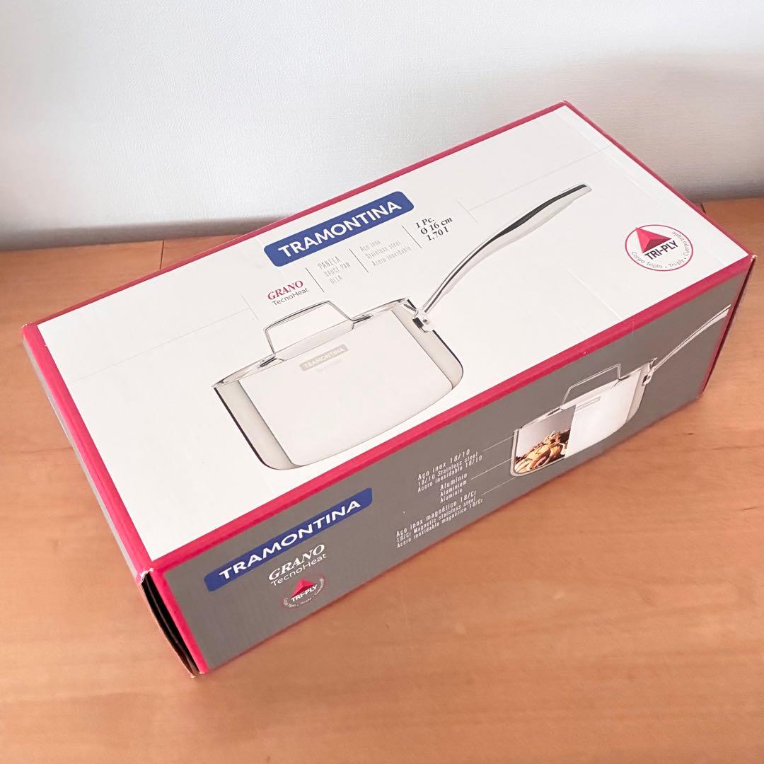 トラモンティーナ グラーノ ソースパン 片手鍋 16cm ステンレス