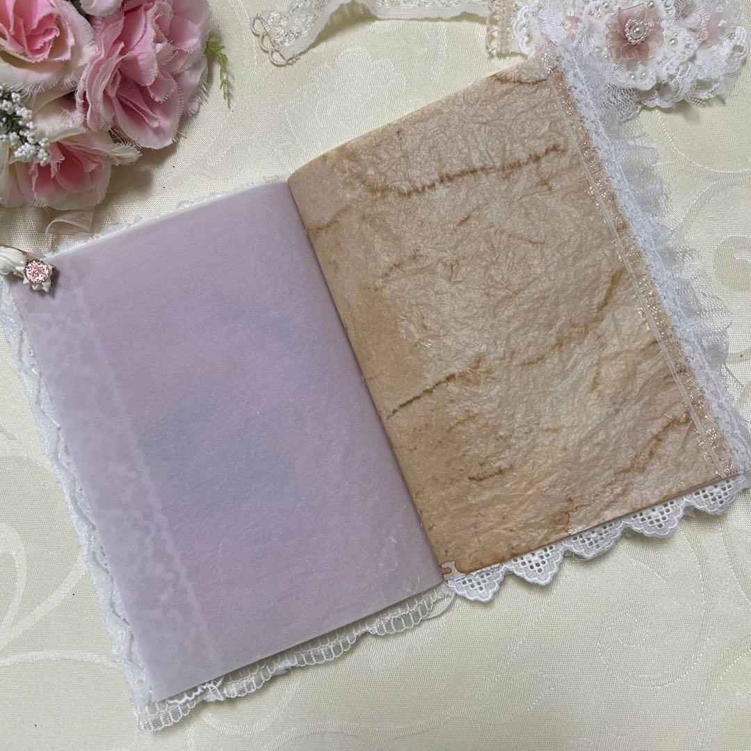 レースのトレペジャーナル&レター風ケース♡ コラージュ素材おすそ分け入