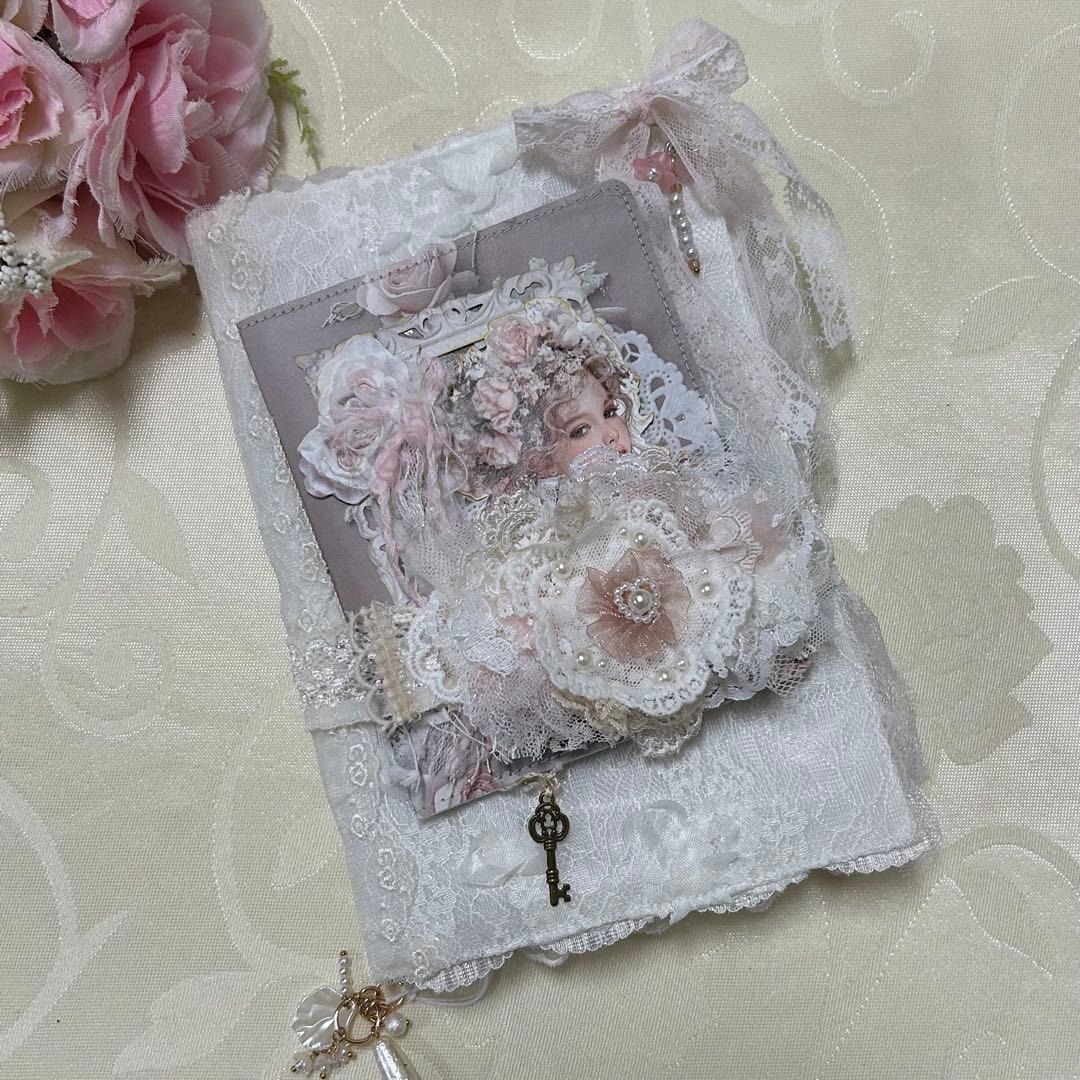 レースのトレペジャーナル&レター風ケース♡ コラージュ素材おすそ分け入