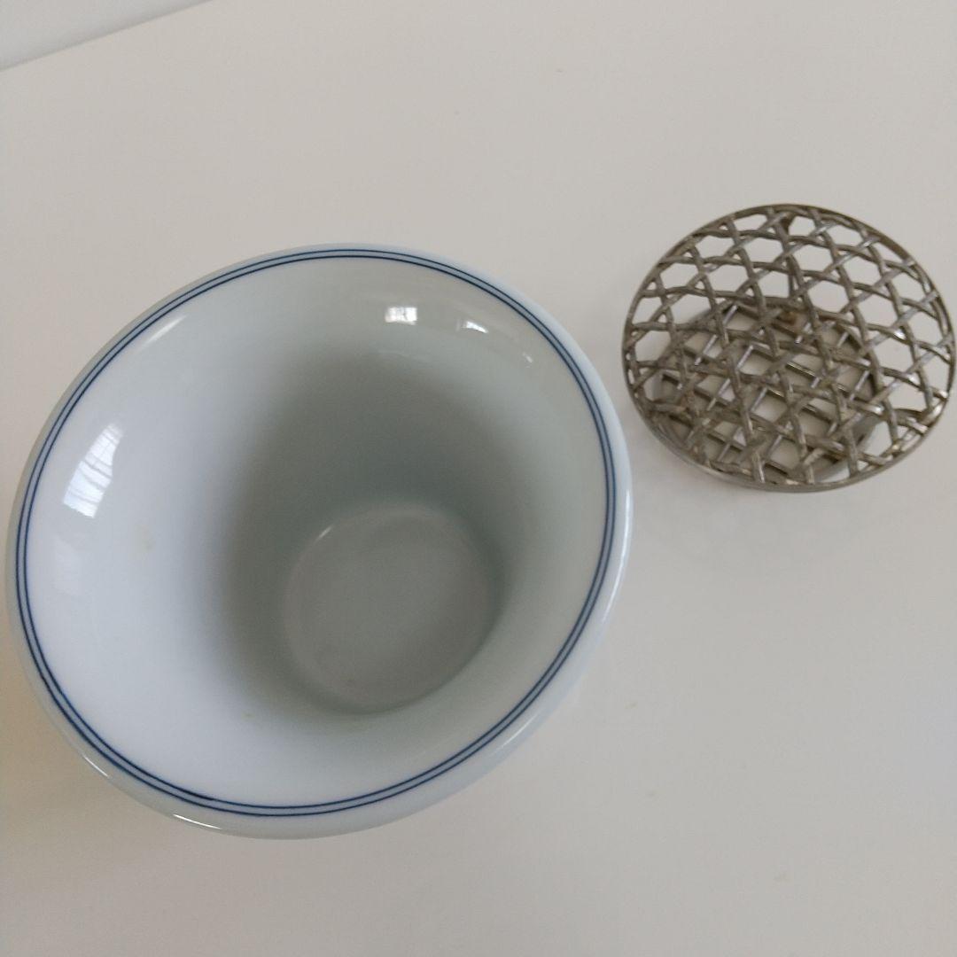 源右衛門⭐️染錦茘枝文 花器 (網付き)