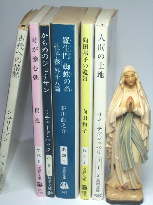 ルルド　マリア像　木彫り　カラー　１２センチ　イタリア製