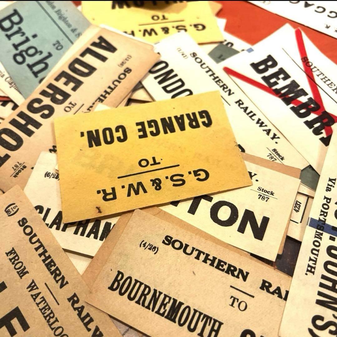 ヴィンテージ【荷物ラベル】海外チケット(ロールチケット