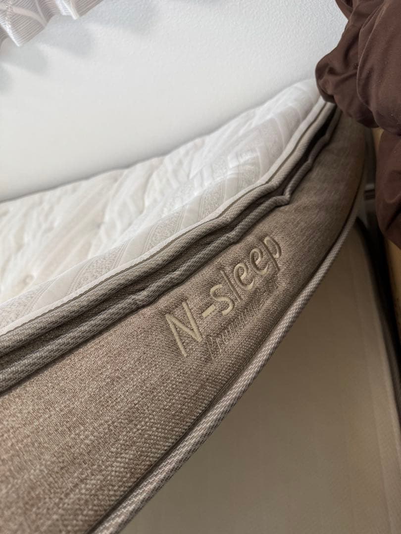 ニトリ ダブルベッド フレーム 白 Nスリープ マットレス セット NITORI