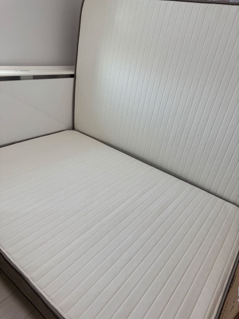 ニトリ ダブルベッド フレーム 白 Nスリープ マットレス セット NITORI