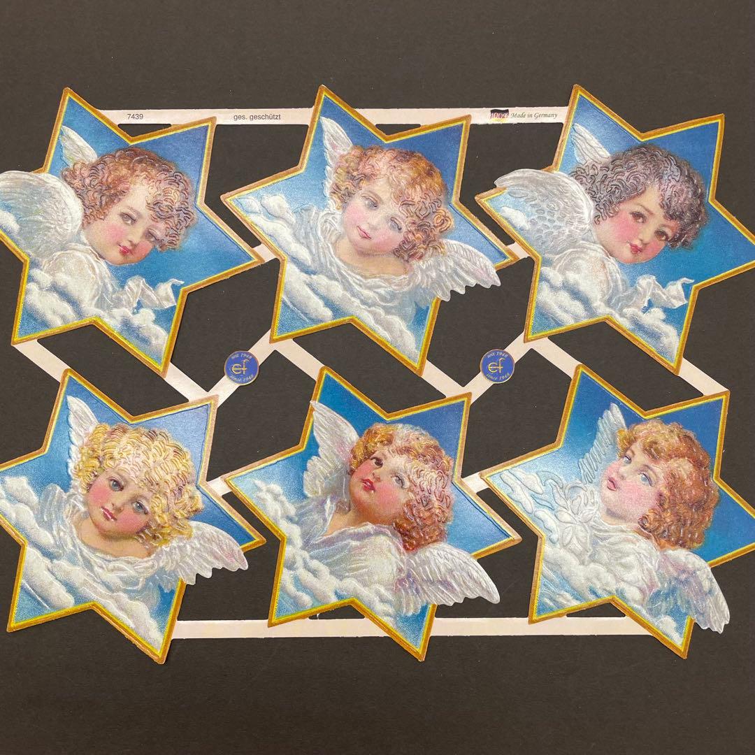 コラージュ素材　クロモス　『星と天使』（同梱550円）