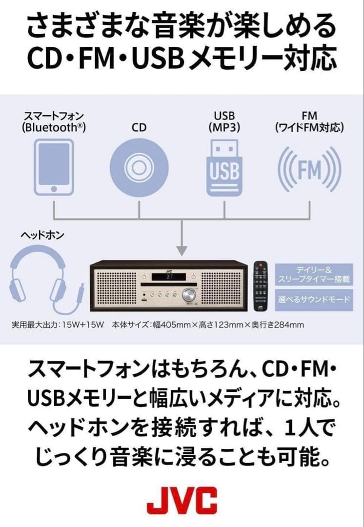 JVCケンウッド JVC NX-W30 ミニコンポ Bluetooth