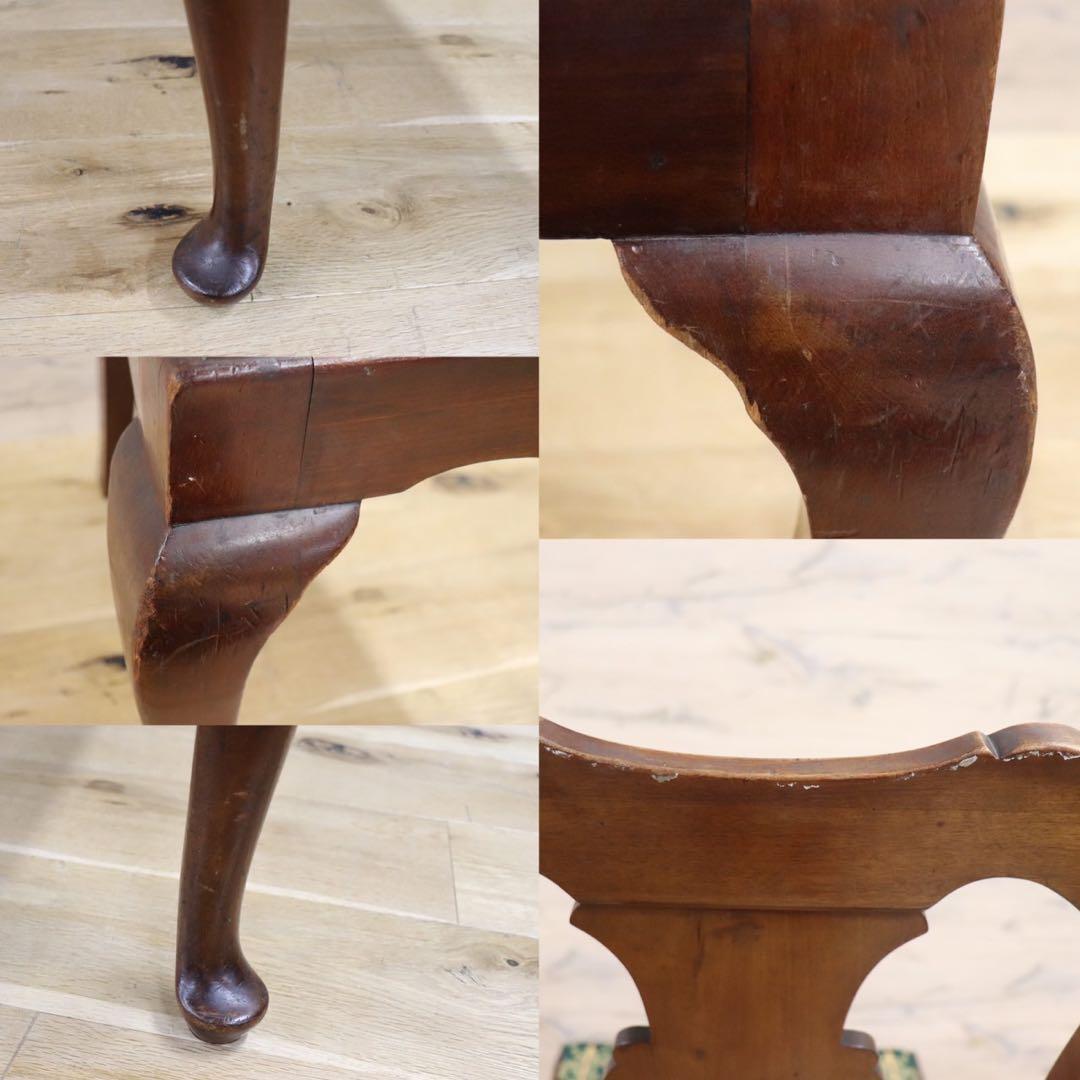 GMFH409○西洋 クラシック ヴィンテージ ダイニングチェア アームレスチ