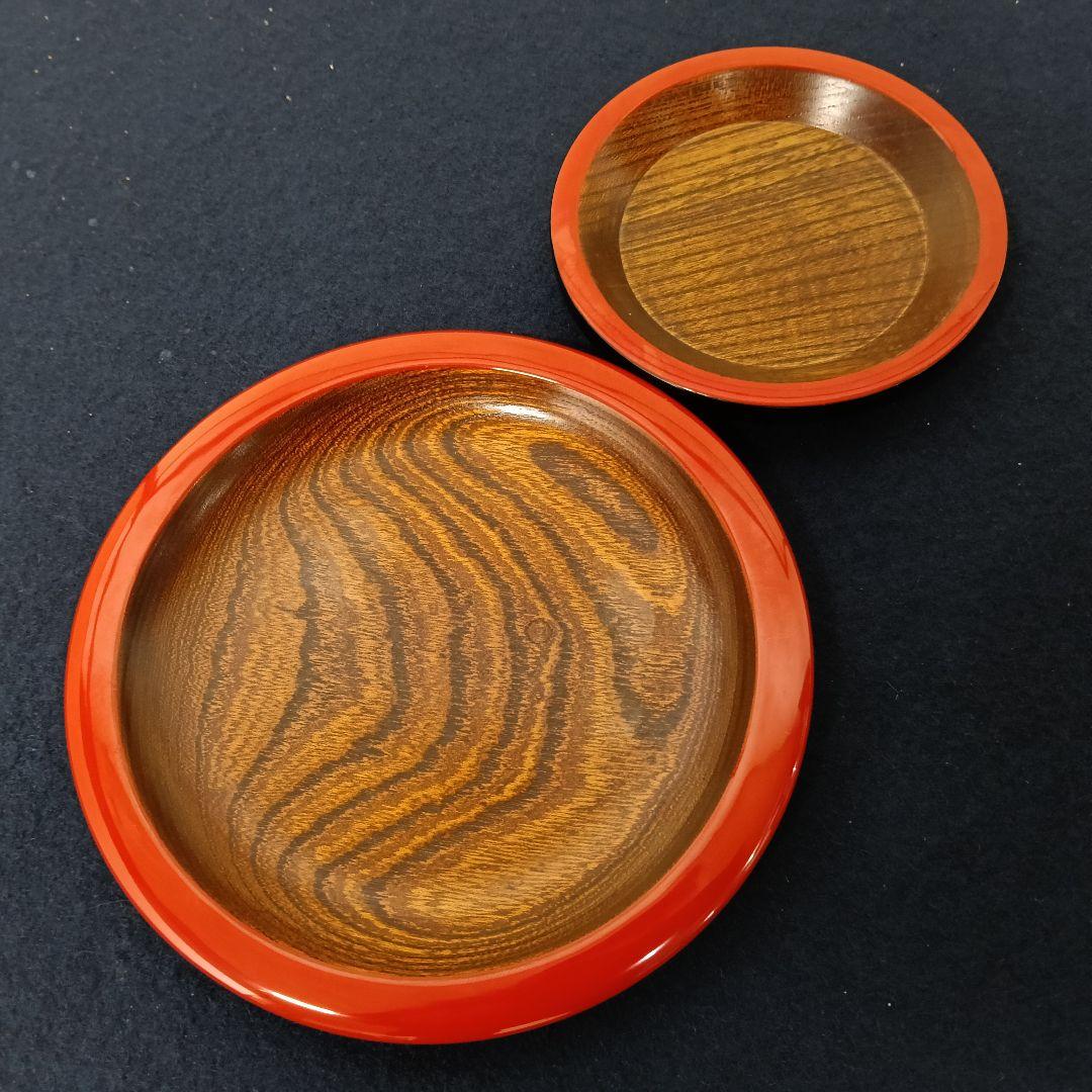 AP60 銘々皿 菓子皿 欅製 10.5cm10枚 15.5cm10枚 美品