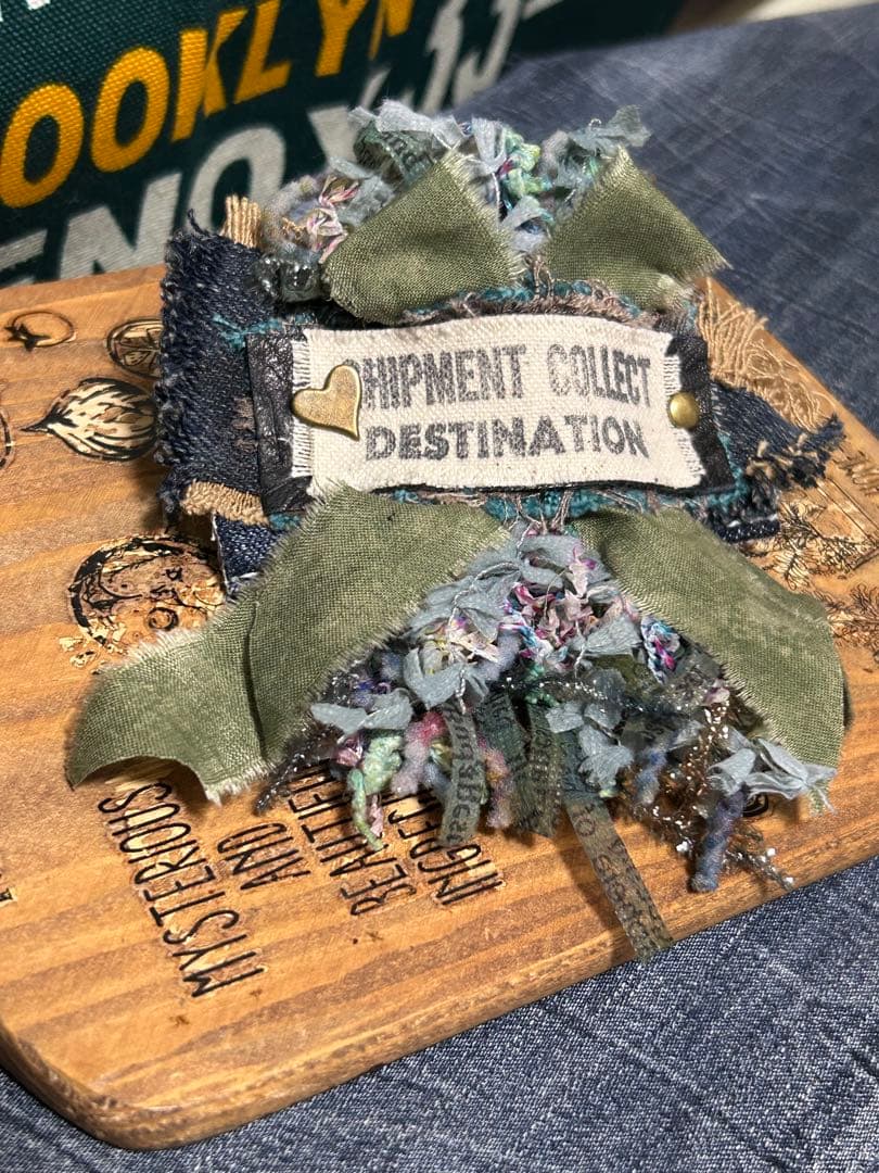 ヘアークリップ　denim＆leather  No.