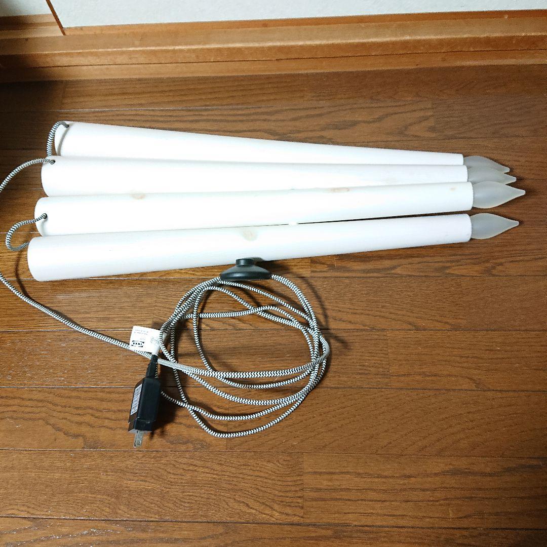 オールドイケア　木製キャンドル型　フロアスタンド 間接照明　焚き火風ライト