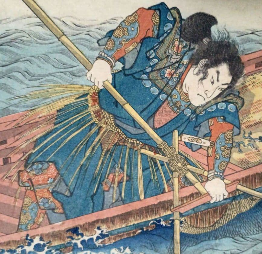浮世絵版画、歌川国芳の源氏雲浮世画合（金王丸)天保14年～弘化4年出版