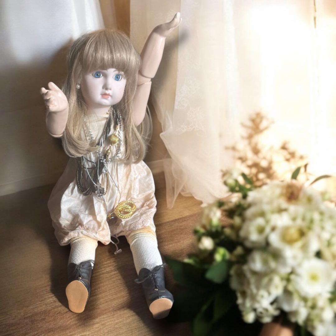 ビスクドール テート ジュモー デポゼ シェルカメオ アンティーク アクセ 綺麗