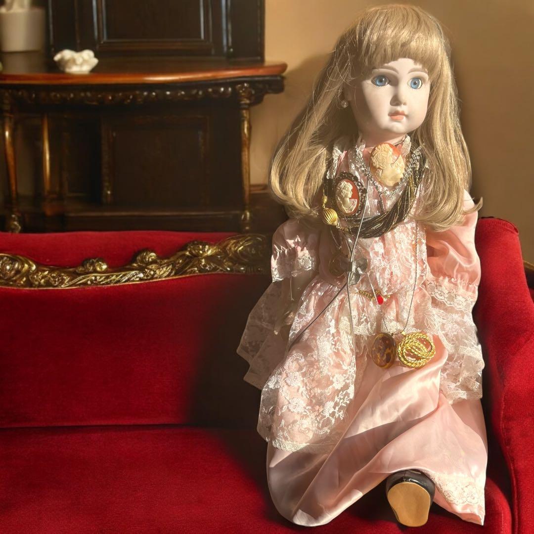 ビスクドール テート ジュモー デポゼ シェルカメオ アンティーク アクセ 綺麗